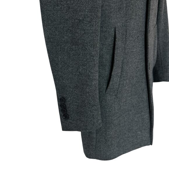 Vintage DKNY Blazer Gray Black White Wool Blend Tweed Overcoat Men's Size 36R - Picture 6 of 11